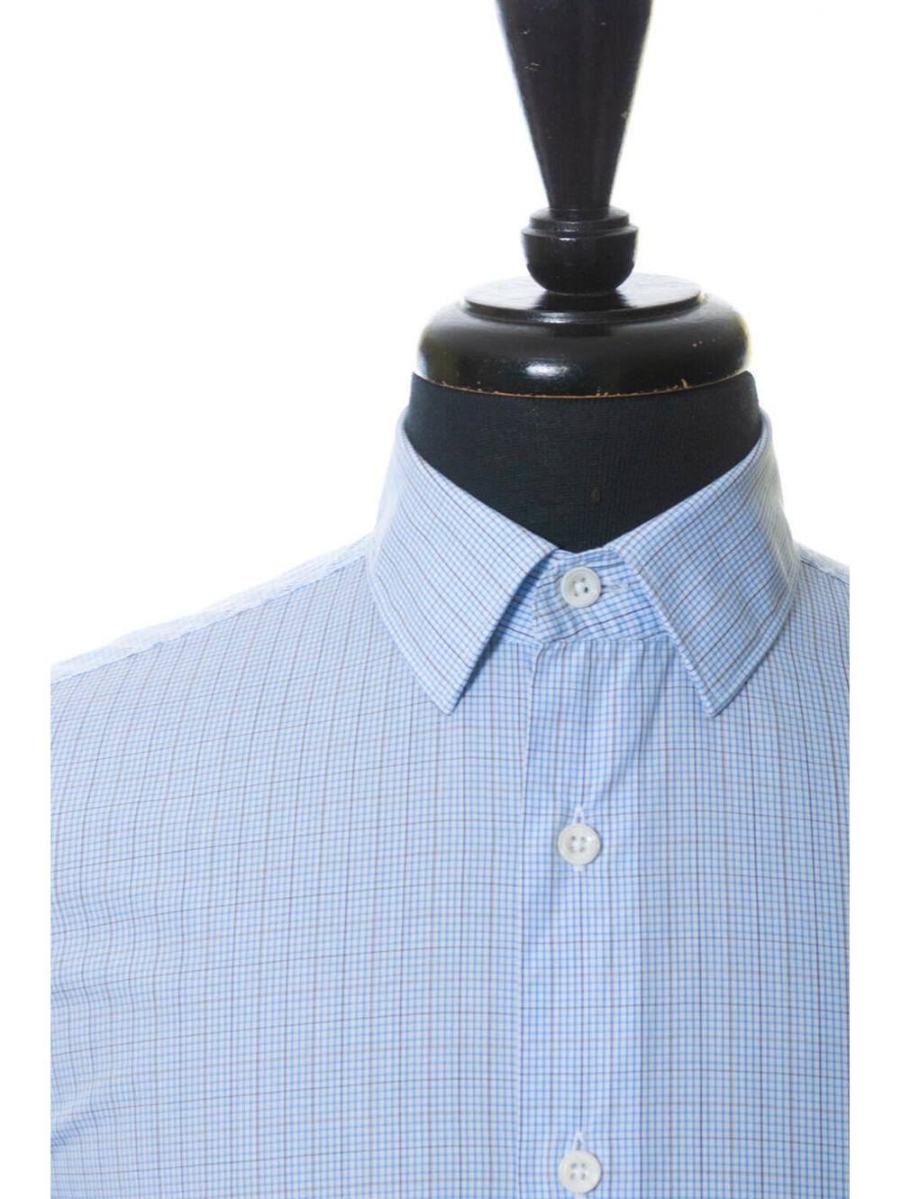 Canali 1934 Blue Check Cotton Shirt 18680